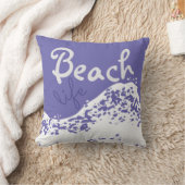 ビーチライフメディア石板ブルーウェーブ クッション (ブランケット)