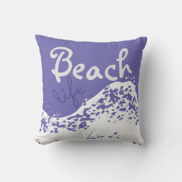 ビーチライフメディア石板ブルーウェーブ クッション