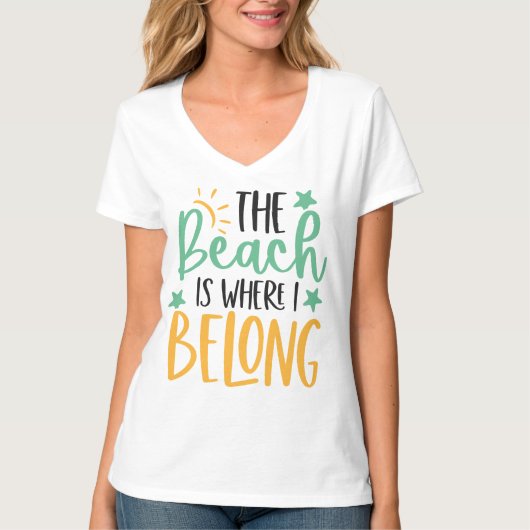 ビーチライフ名言Tシャツ Tシャツ (正面)