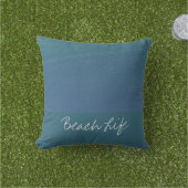 ビーチライフ引用文海水青抽象芸術ギフト アウトドアクッション (芝生)