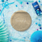 ビーチライフ引用文澄ん海水金ゴールドセピアBBQ ペーパープレート (パーティー)