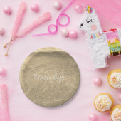 ビーチライフ引用文澄ん海水金ゴールドセピアBBQ ペーパープレート (パーティー)