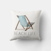 ビーチライフ引用文航海のサマーバケーションチェア クッション (裏面)