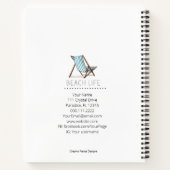 ビーチライフ引用文航海のサマーバケーションチェア ノートブック (裏面)