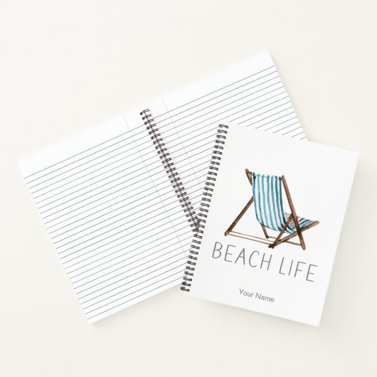 ビーチライフ引用文航海のサマーバケーションチェア ノートブック (内部)