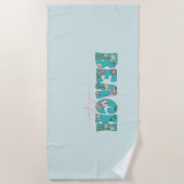 ビーチライフ熱帯カスタマイズ夏 ビーチタオル (正面)