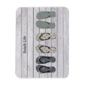 ビーチライフ、ビーチサンダルオンボードウォーク マグネット (縦)