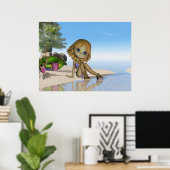 ビーチライフ、ムーニー小さなかわいこちゃんパイ収集 ポスター (ホームオフィス)