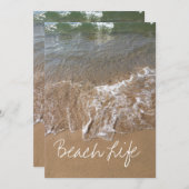 ビーチライフ 名言 波 海 砂浜 水 岸辺 シーズンカード (正面/裏面)