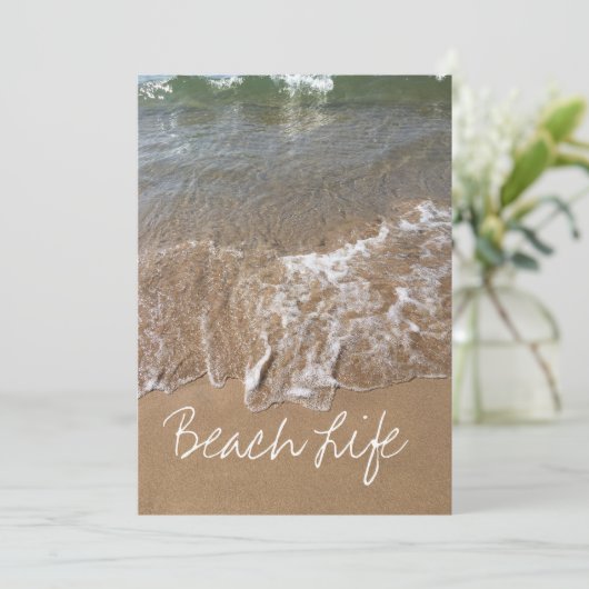 ビーチライフ 名言 波 海 砂浜 水 岸辺 シーズンカード (スタンド正面)