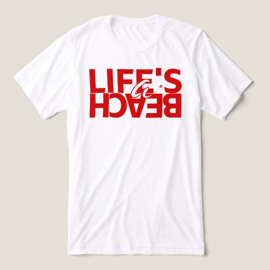 ビーチライフ 女性 サマーTシャツ トライブレンドTシャツ (デザイン正面)