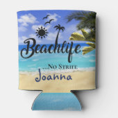 ビーチライフNoアファス引用文サマーパームツリーウォーターC 缶クーラー (裏面)