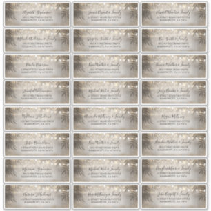 ビーチライ結婚トのゲスト名住所 シール