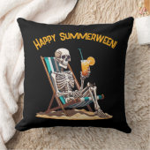ビーチラウンジスケルトンハロウィーン クッション (ブランケット)
