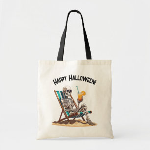 ビーチラウンジスケルトンハロウィーン トートバッグ