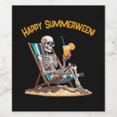 ビーチラウンジスケルトンハロウィーン ワインラベル (シングルラベル)