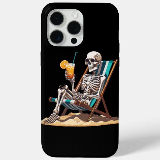 ビーチラウンジスケルトンハロウィーン Case-Mate iPhoneケース (裏面)