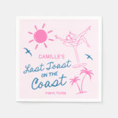 ビーチラストトーストバチェロレッテ週末 スタンダードカクテルナプキン (正面)