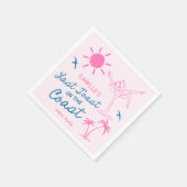 ビーチラストトーストバチェロレッテ週末 スタンダードカクテルナプキン (角)