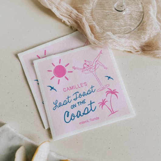 ビーチラストトーストバチェロレッテ週末 スタンダードカクテルナプキン