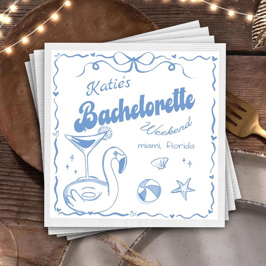 ビーチラストトーストバッチェロレットパーティーナプキンス