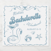 ビーチラストトーストバッチェロレットパーティー スパークリングワインラベル (シングルラベル)