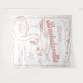 ビーチラストトーストピンクバチェロレッテタペストリー タペストリー (正面(横))