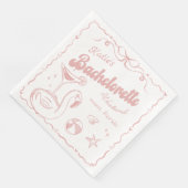 ビーチラストトーストピンクバチェロレッテナプキン (コーナー)