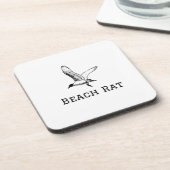 ビーチラットシーガルおもしろいビーチテーマコースター コースター (左側)