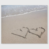 ビーチラッピング紙砂ハートビーチ結婚式 ラッピングペーパー (フラット)