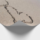 ビーチラッピング紙砂ハートビーチ結婚式 ラッピングペーパー (角)