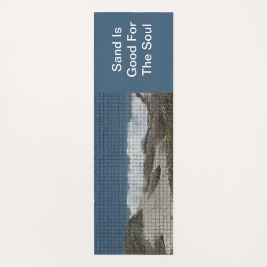 ビーチラバーコースタルフックランドスケープ海ビーチコンバー ヨガマット (正面)