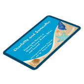 ビーチラバーパーソナライズされたステートルームドアマーカー マグネット (左側)