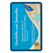 ビーチラバーパーソナライズされたステートルームドアマーカー マグネット (縦)