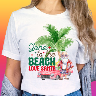 ビーチラブサンタトロピカルクリスマス Tシャツ