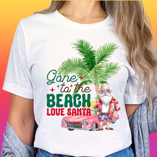 ビーチラブサンタトロピカルクリスマス Tシャツ