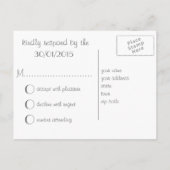 ビーチラブハート結婚の「svp」ポストカード インビテーションポストカード (裏面)