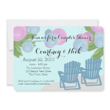 ビーチランタンカップルのシャワー