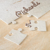 ビーチランドスケープと帆船水色 ジグソーパズル (側面)