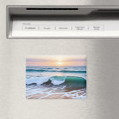 ビーチランドスケープコースタルサンセットデュスクピースフルリラックスル マグネット (インサイチュ (食洗機))