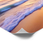 ビーチランドスケープトロピカルサンセットデュスクトランクルカム ポスター (角)