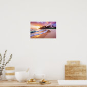 ビーチランドスケープトロピカルサンセットデュスクトランクルカム ポスター (キッチン)