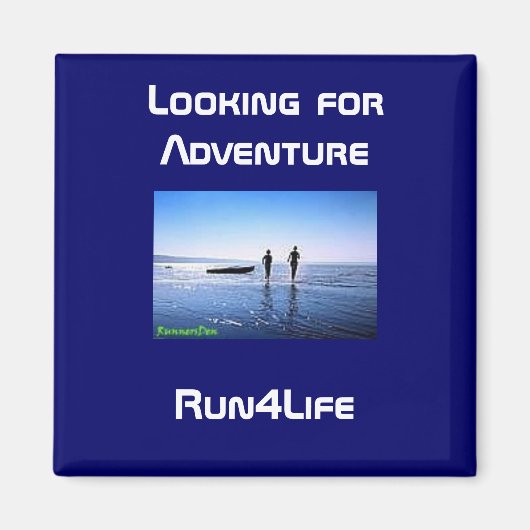 ビーチランニングマグネット上の マグネット (正面)