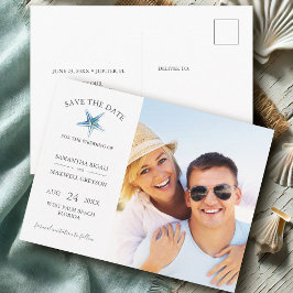 ビーチリゾートウェディングのSave The Date ポストカード