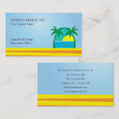 ビーチリゾートホテルスパ名刺テンプレート 名刺 (正面/裏面)