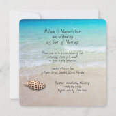 ビーチリニューアル誓いジュノニアシェル 招待状 (正面)