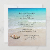 ビーチリニューアル誓いジュノニアシェル 招待状 (正面)