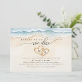 ビーチリハーサルディナーウォーターカラー海 招待状 (スタンド正面)