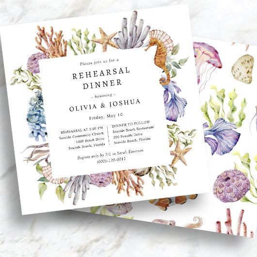 ビーチリハーサルディナー招待状 招待状