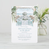 ビーチリハーサルディナー | 冬の結婚式 招待状 (スタンド正面)